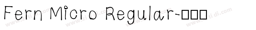 Fern Micro Regular字体转换